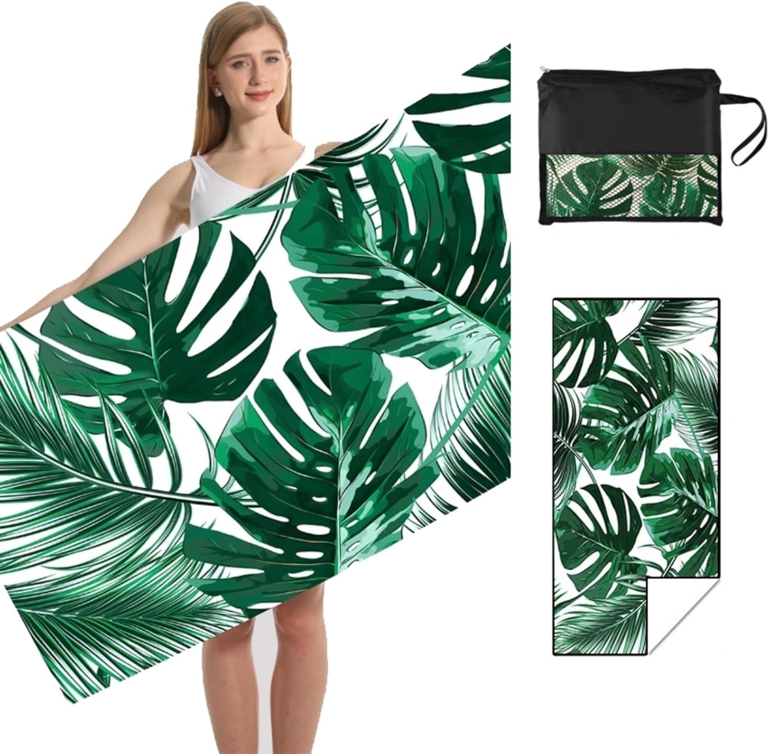 Microfibre Beach Towel Extra Large 180x100cm Quick Dry Beach Towels Sand Free Lightweight