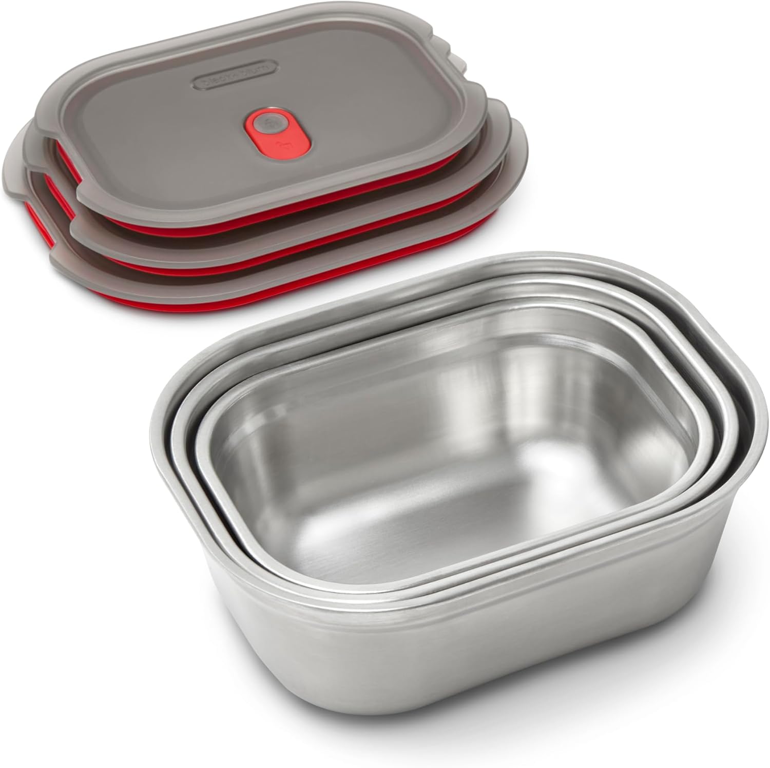 BLACK + BLUM Lunch Bowl Mixed Set - Reusable Meal Prep Containers for Picnic & Camping - Microwavable Stainless Steel Lunch Dinner Food Storage Box - Leak Proof Lid - Dishwasher Oven Safe - 20/30/40oz - Image 5