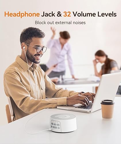 Miniatura 7 de Dreamegg Máquina de sonido de ruido blanco para adultos que duermen, máquina de sonido D3 Pro para bebés adultos, 29 sonidos HiFi, bateríaadaptador,
