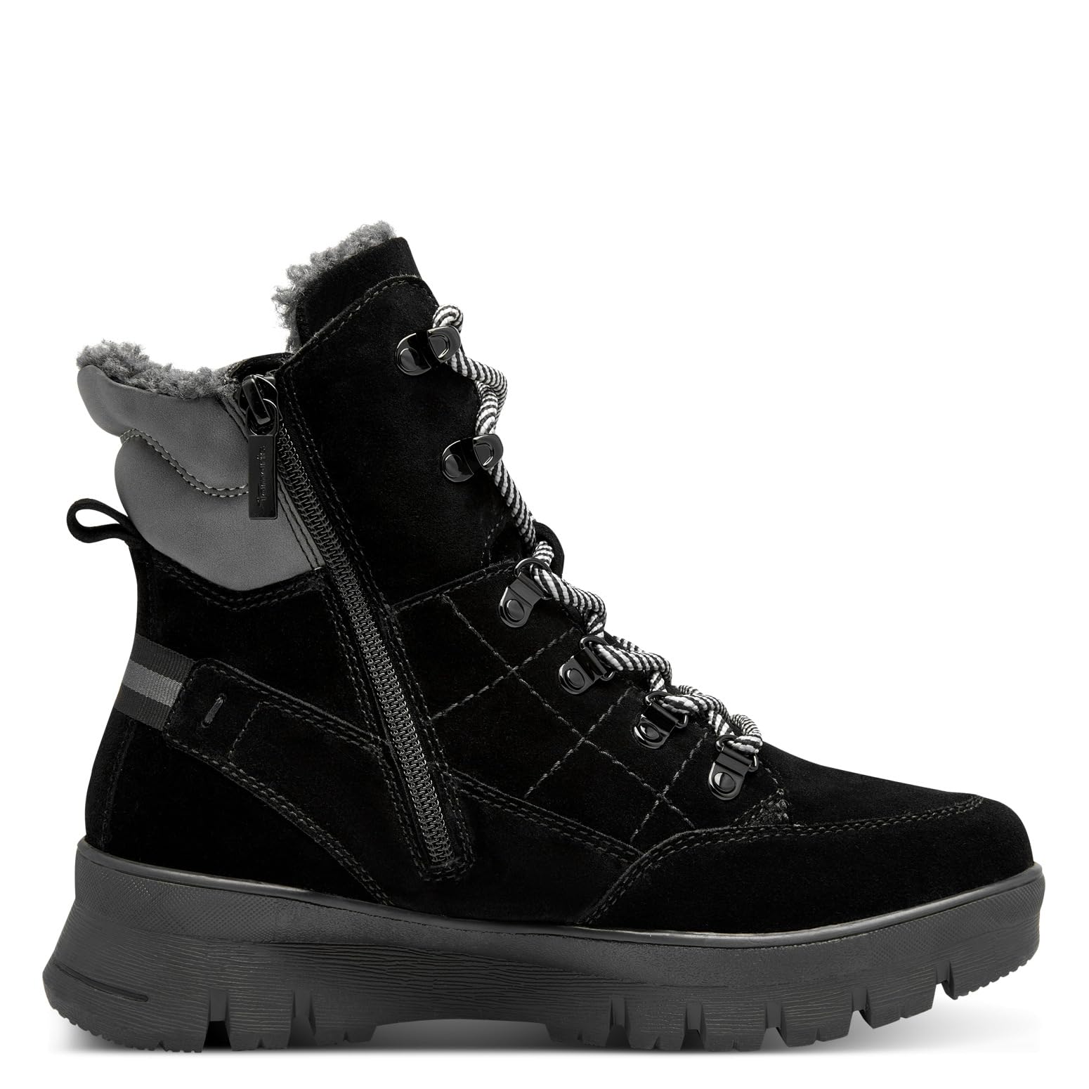 Tamaris COMFORT Damen Winterstiefeletten zum Schnüren mit Reißverschluss Gefüttert, Schwarz (Black), 37 EU – Ansicht 5