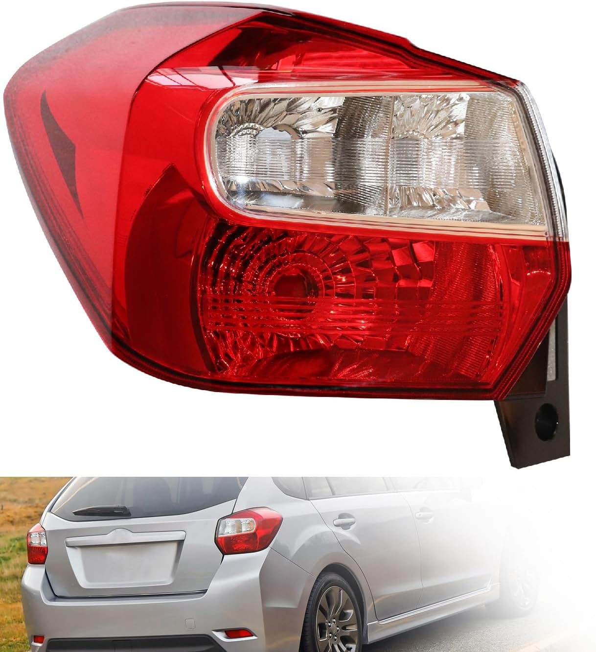 Tail Light Assembly for 2012-2016 Subaru Impreza/2013-2015 XV Crosstrek Driver Side Rear Tail Lamp Automotive Tail Light Assemblies (Left/LH)