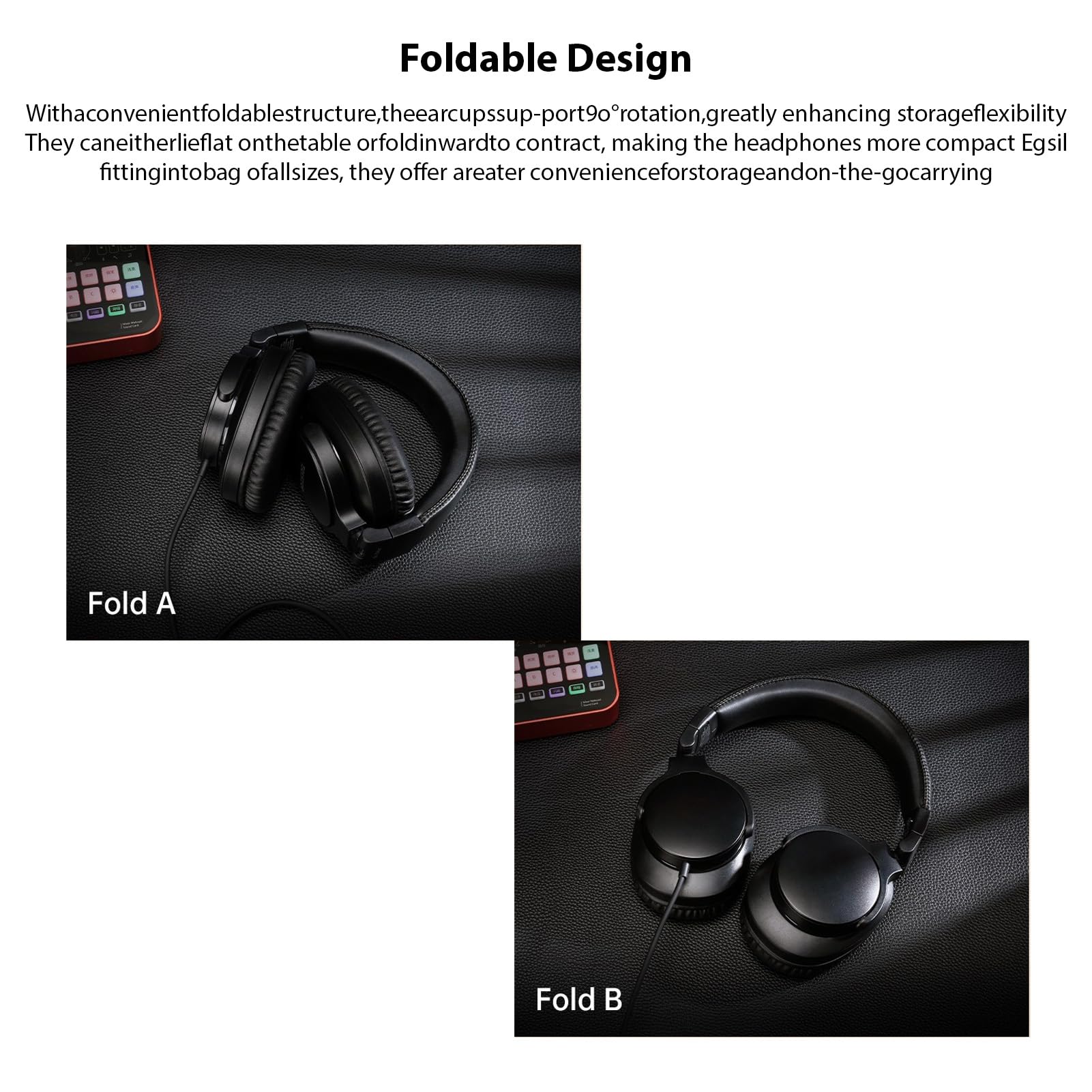 Fockety Auriculares de Estudio, con Auriculares con Auriculares para Orejas Monitor de Estudio Mezcla de Auriculares DJ Estéreo Auriculares DJ Monitoreo para la Computadora Portátil de