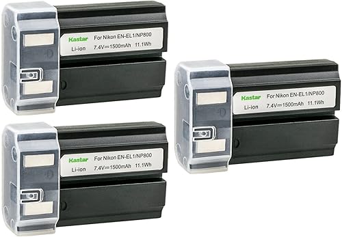 Miniatura 5 de Kastar Paquete de 2 baterías de repuesto EN-EL1 para portátil de mano