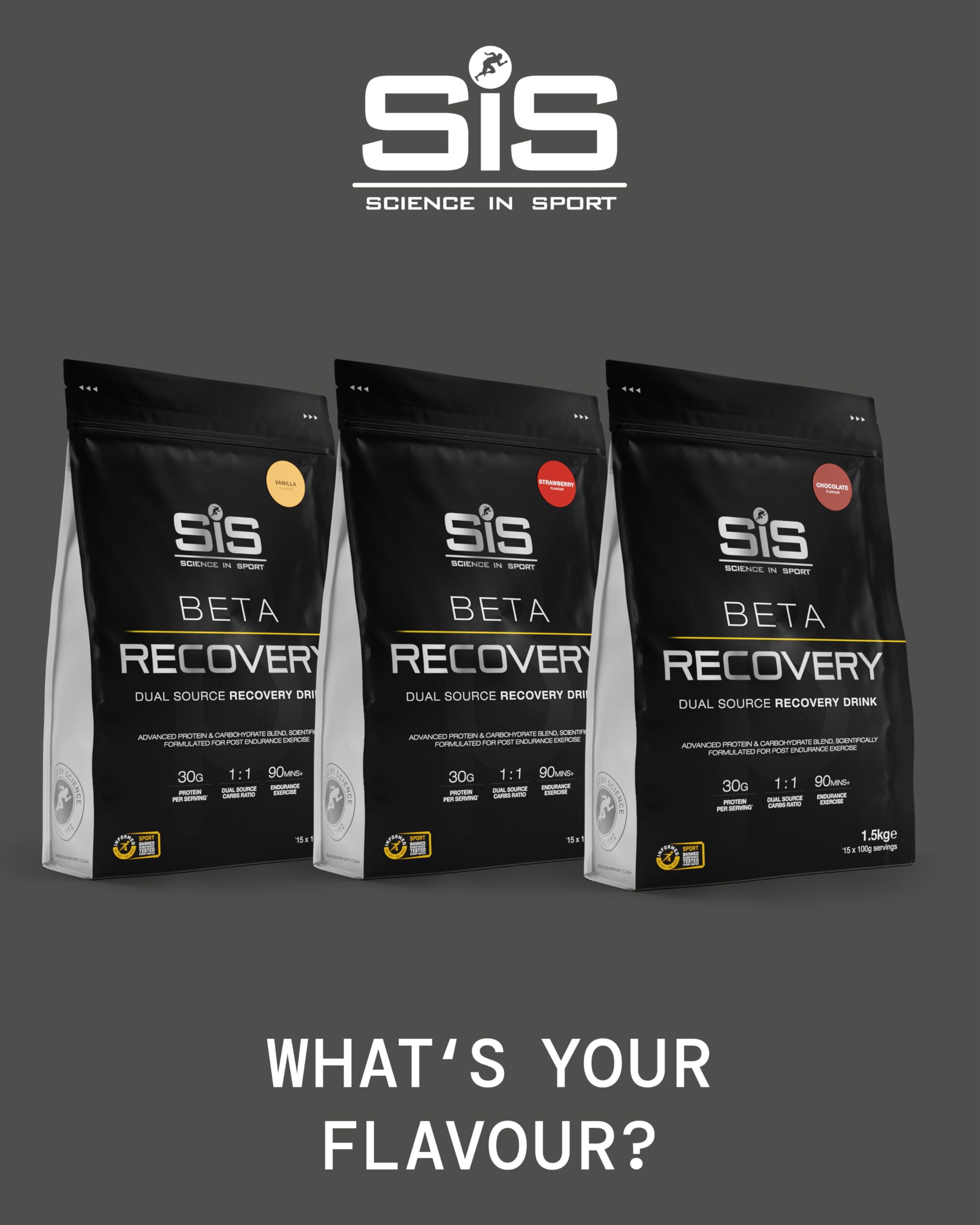 SIS Beta Recovery (1500g) Vanilla - Przed i po treningu - Po treningu