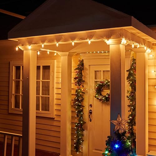 Miniatura 7 de Brightown Paquete de 25 bombillas LED C7 de Navidad, luces nocturnas de plástico transparente, bombillas LED C7 de repuesto para luces de cadena de