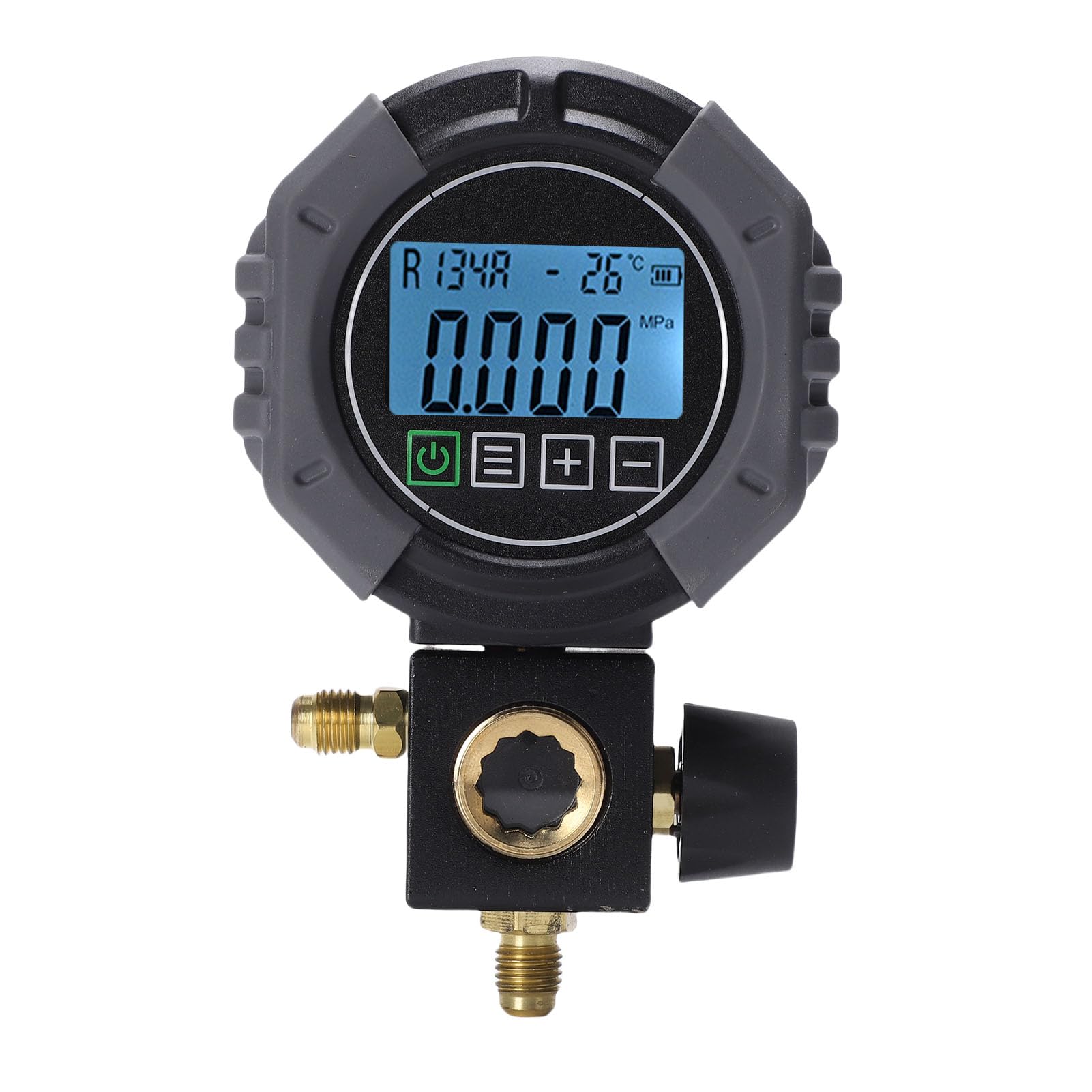 Ejoyous Medidor de Colector Digital ABS Medidor de Colector único Digital 0 a 60 Bar 0 a 6000 Kpa Actualización de 1 Segundo para Técnicos de Diagnóstico de Aspiración, Carga de CA y HVAC