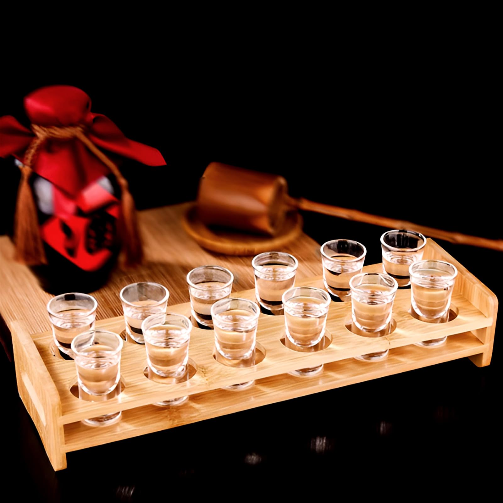 Lot de 12 verres à liqueur, 30 ml, support à cocktail et verre à liqueur, pour fête, club, bar, boisson