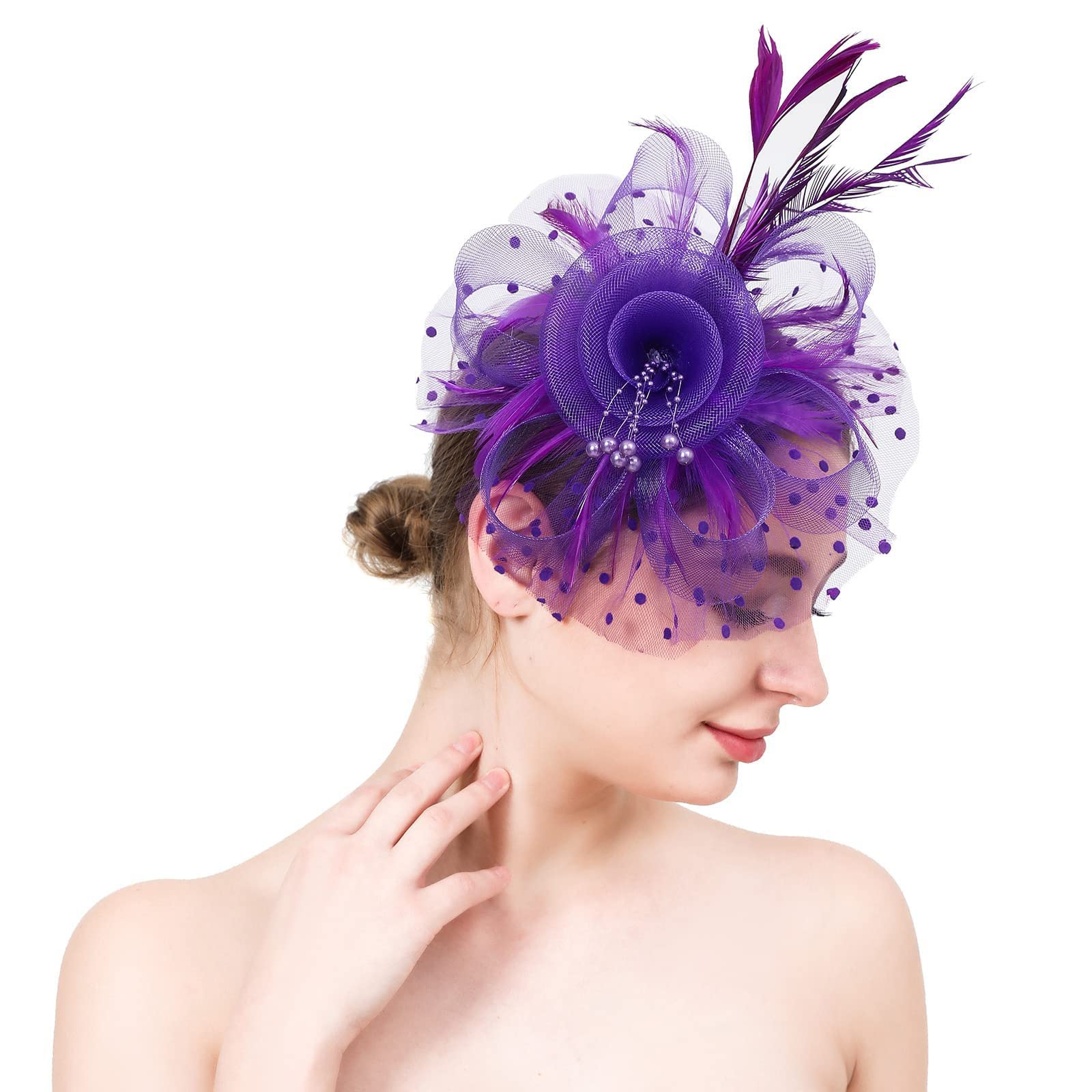 Amazon.com: Fascinators Hat ?eil Feather Fascinators Hair 