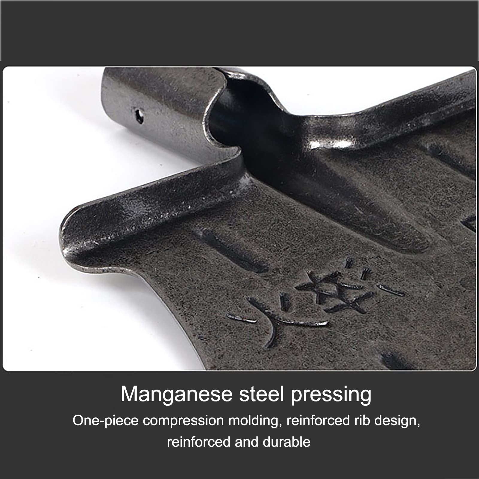 Pala de Nieve, Cabeza de Pala, Palas cuadradas con Mango en T de Madera o Mango Recto, Palas de Nieve Resistentes y duraderas, ergonómicas, Fuerte Capacidad de Carga, para Coche, c