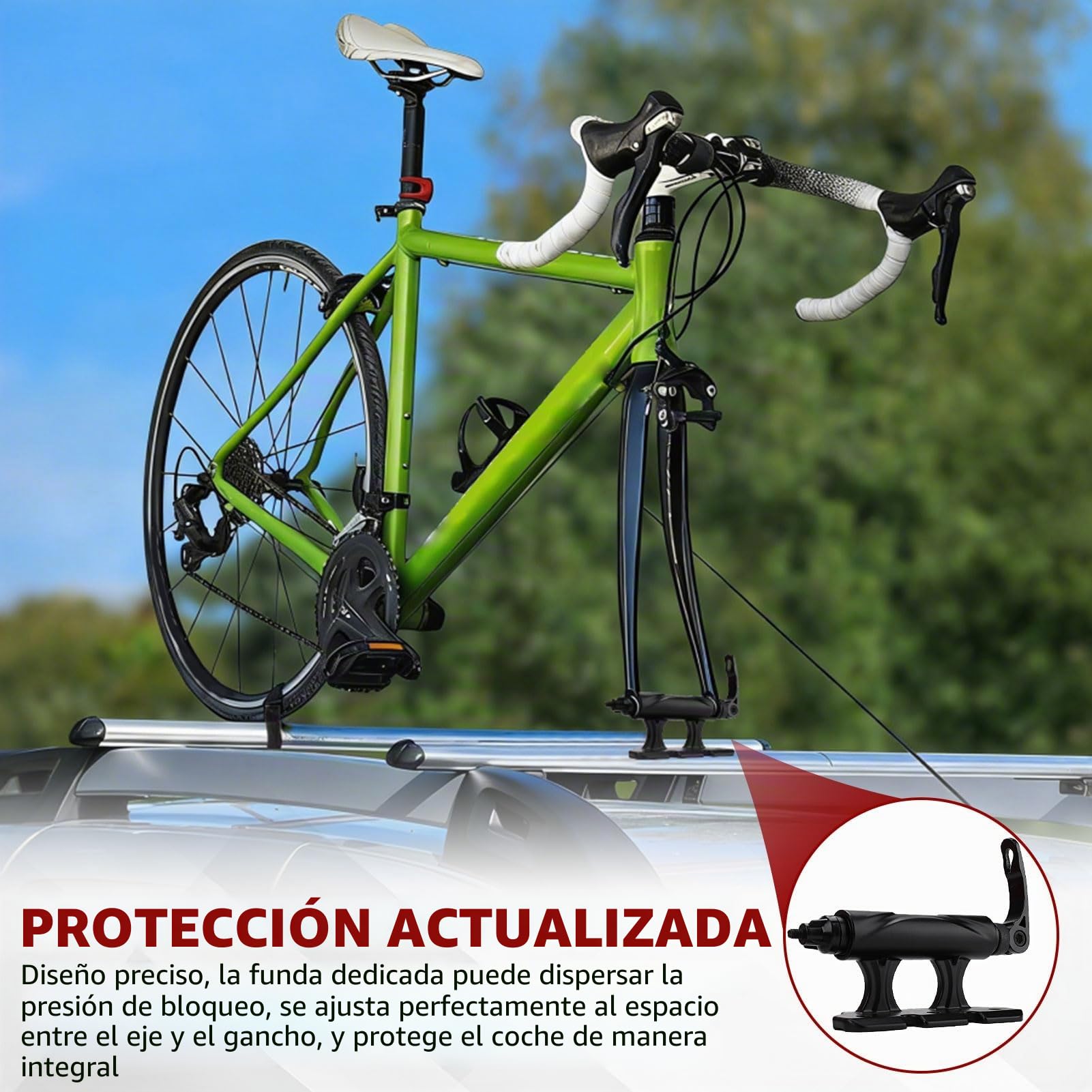 2 Piezas Soporte de Horquilla de Bicicleta,Portabicicletas De Liberación Rápida, Bloque de Horquilla Delantera de Aleación de Aluminio, Caja de CamióN para Bicicleta, Soporte para Bicicleta de