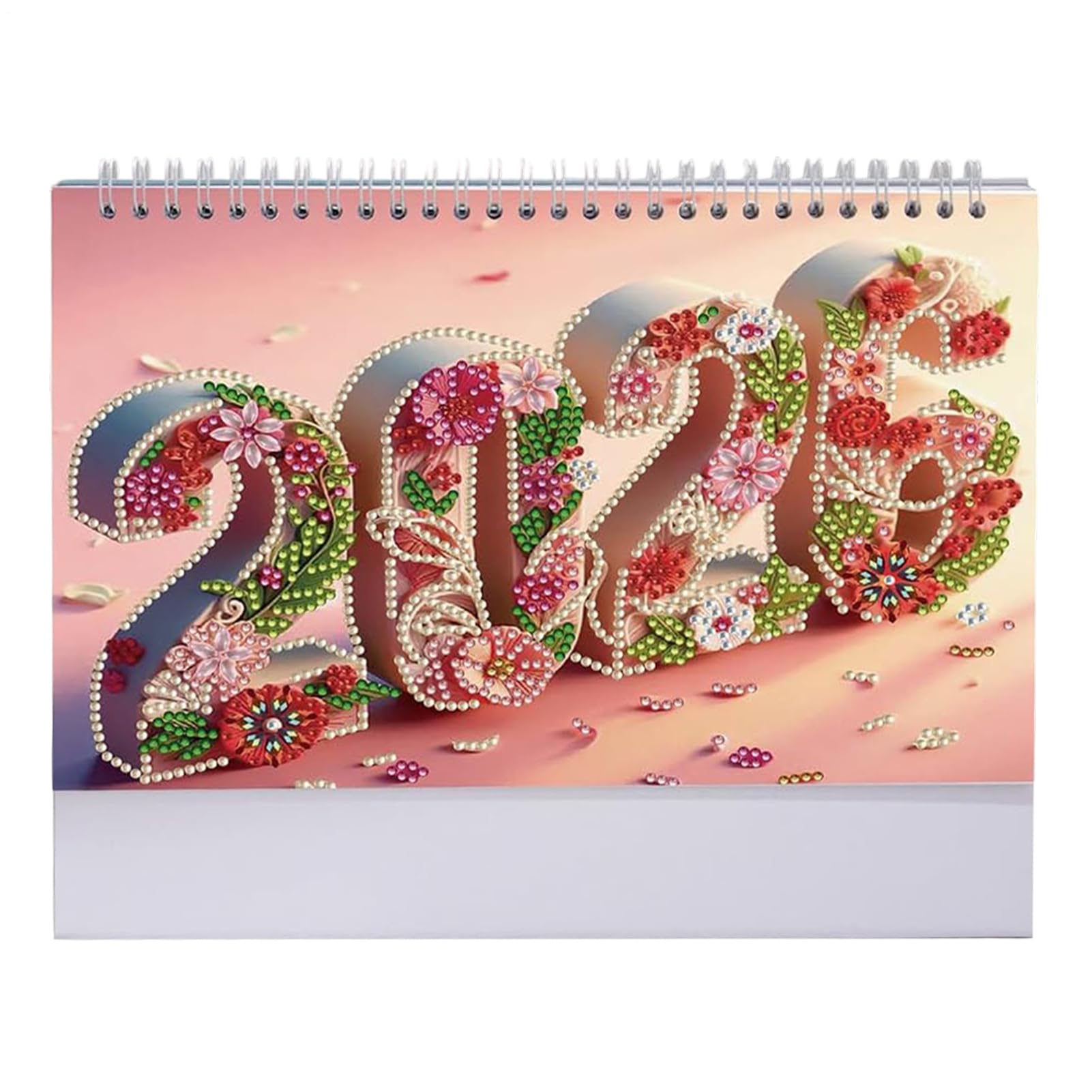 Tafelkalender, edelsteenschildering, jaarkalender 2026, schilderij voor kantoor, bureau, gereedschap, karikatuur, maandelijks ontwerp, voor kinderen, thuis, school, klaslokaal, leraar, tafel