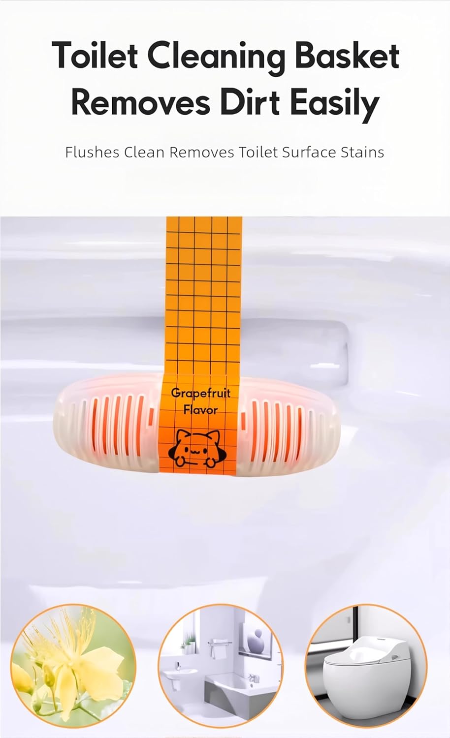 Hanging Toilet Bowl Cleaner, 3 Scents Automatic Toilet Rim Cleaner Can be used 500 times, Stain Removing Odor Eliminating Toilet Freshener for Standard & Smart Toilets (mix and match, 18)