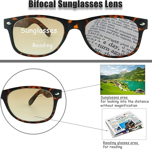 Miniatura 3 de ESAVIA Paquete de 3 lentes de sol bifocales de lectura para mujeres y hombres, lentes de sol de aviador para exteriores, antirreflejos y UV400 (2