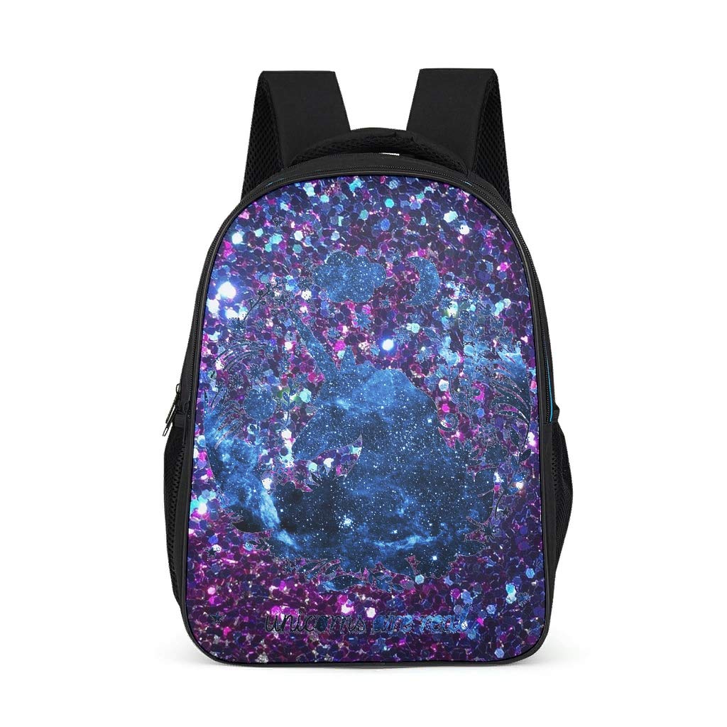 XJJ88 Star Unicorn Pattern Printing Backpack Girls Casual Style Waterproof College Bags - Starry Shine Satchel for Boys&Girls Outdoor Use
