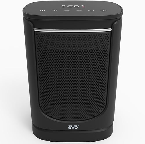 Miniatura 1 de EVO Calentador de cerámica oscilante (con pantalla digital) interruptor de punta sobre corte, apagado automático de sobrecalentamiento y