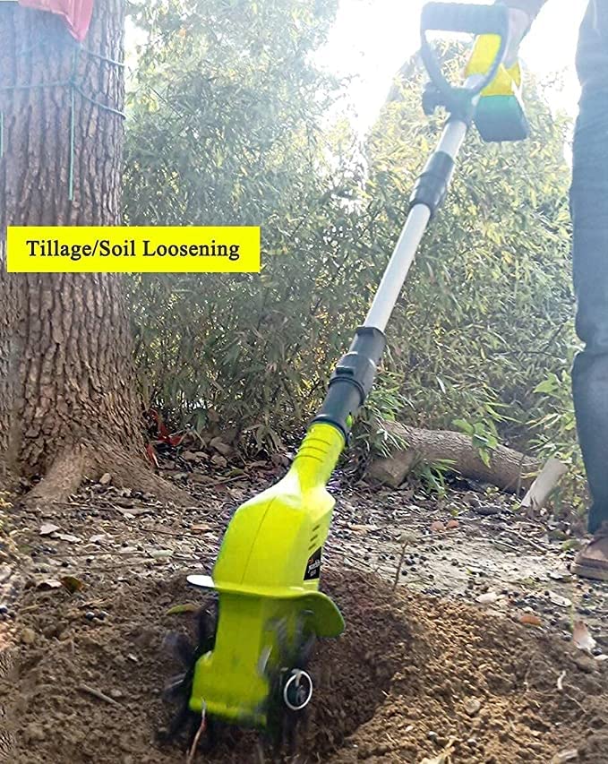 Motobineuse de Jardin, motobineuses, cultivateurs électriques sans Fil 20 V, légers, Travail de 60 Minutes, motobineuses de Jardin sans Fil, Poteau rétractable de 97 cm à 127 cm, c