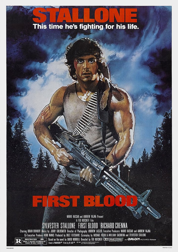Omg Printing Rambo First Blood Movie Film A4 Poster Print Picture 280Gsm Satin Photo Paper