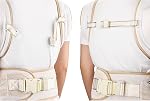 Bebamour Knit Baby Carrier Newborn to Toddler with Hip Seat Baby Carrier Front and Back Carry Carrier with Head Hood & 3 Pieces Teething Pads (White)