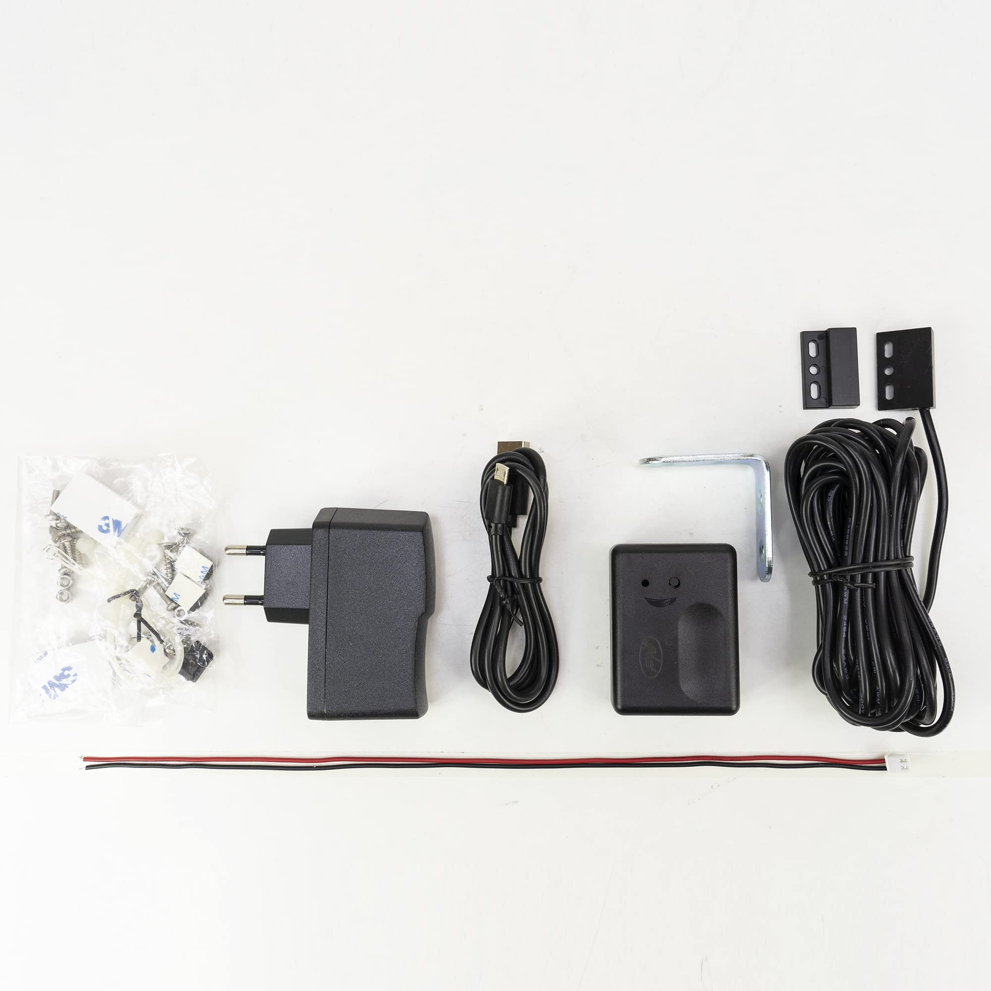 PNI MAB300 Kit di automazione per cancello a battente, 2 motori da 40 W, lunghezza cancello 2 x 2,5 m, 200 kg e relè intelligente PNI SmartHome RG120, app Tuya