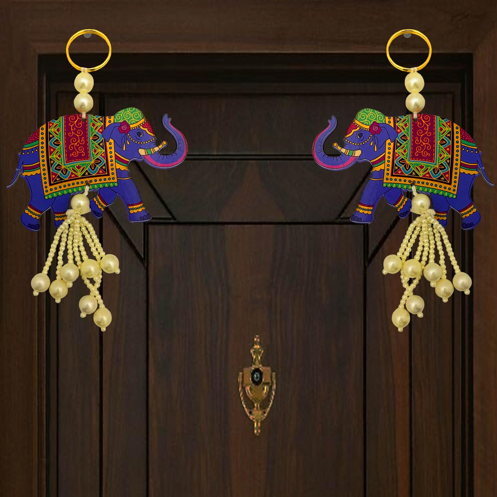 Buyent ® Elephant Door Side Hanging mandir toran Small Pooja Decoration Items for Home Door Side Hanging for Home mandir Navratri Diwali Decor toran (B0DGLHSRT5) Amazon Price History, Amazon Price Tracker