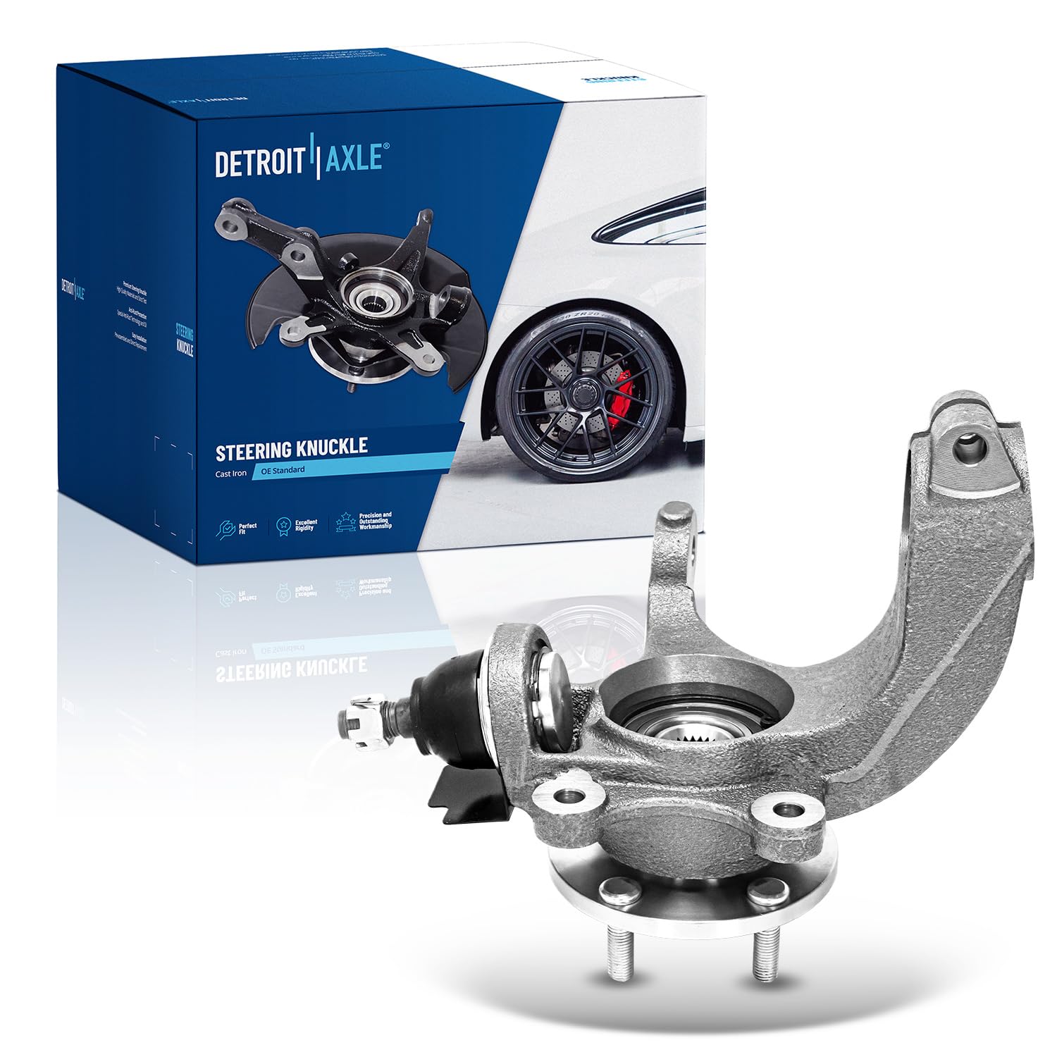 Detroit Axle - Front Left Steering Knuckle for 10-13 Ford Transit Connect