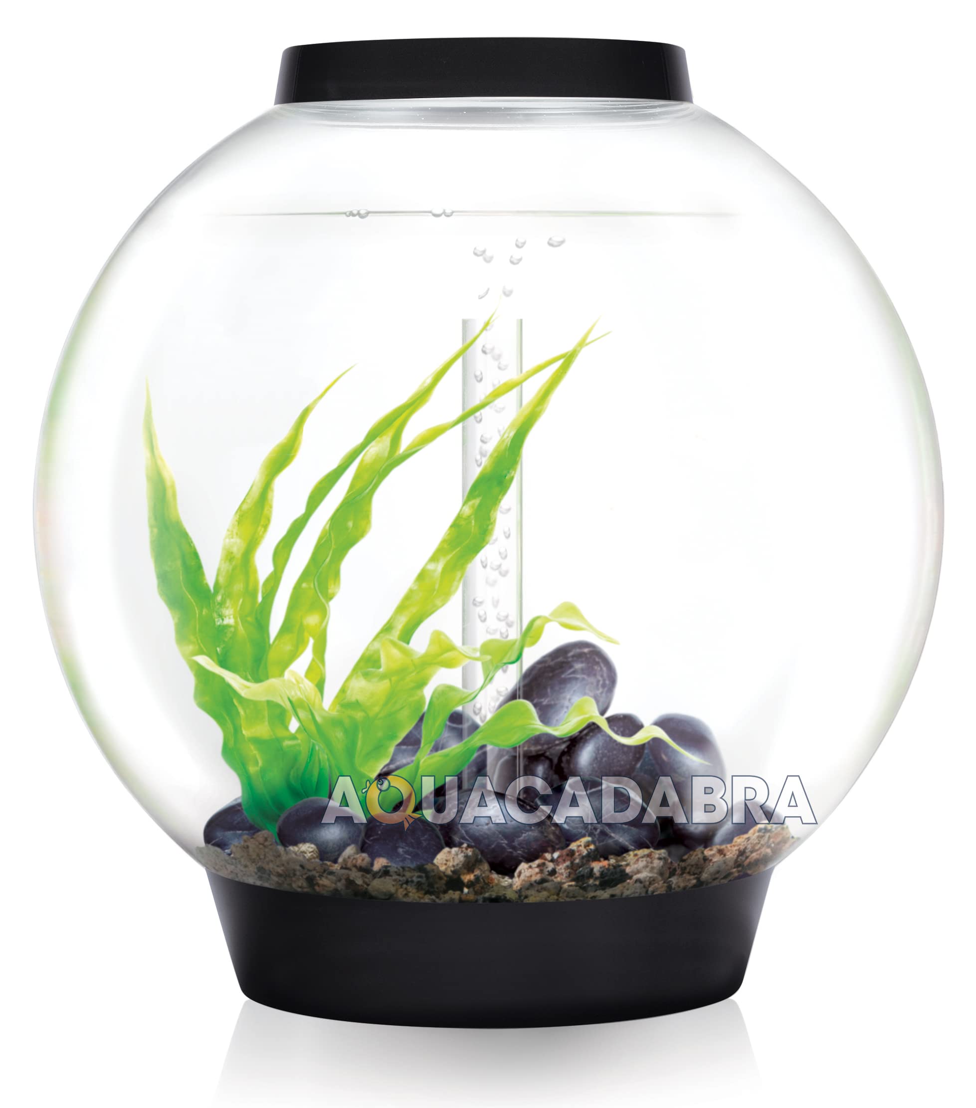 biOrb Classic 60 Acrylic 16-Gallon Aquarium with Multi-Color Remote-Controlled LED Lights Modern Tank for Tabletop Display, Black