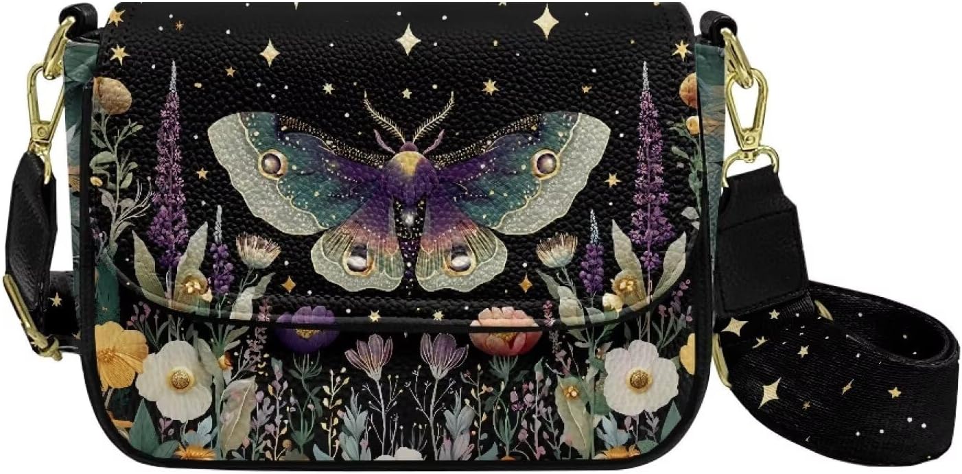 Satchel Purses for Women Flap Over Magnetic Buckle Leather Tote Messenger Bags with Adjustable Strap Portable Inside Zipper