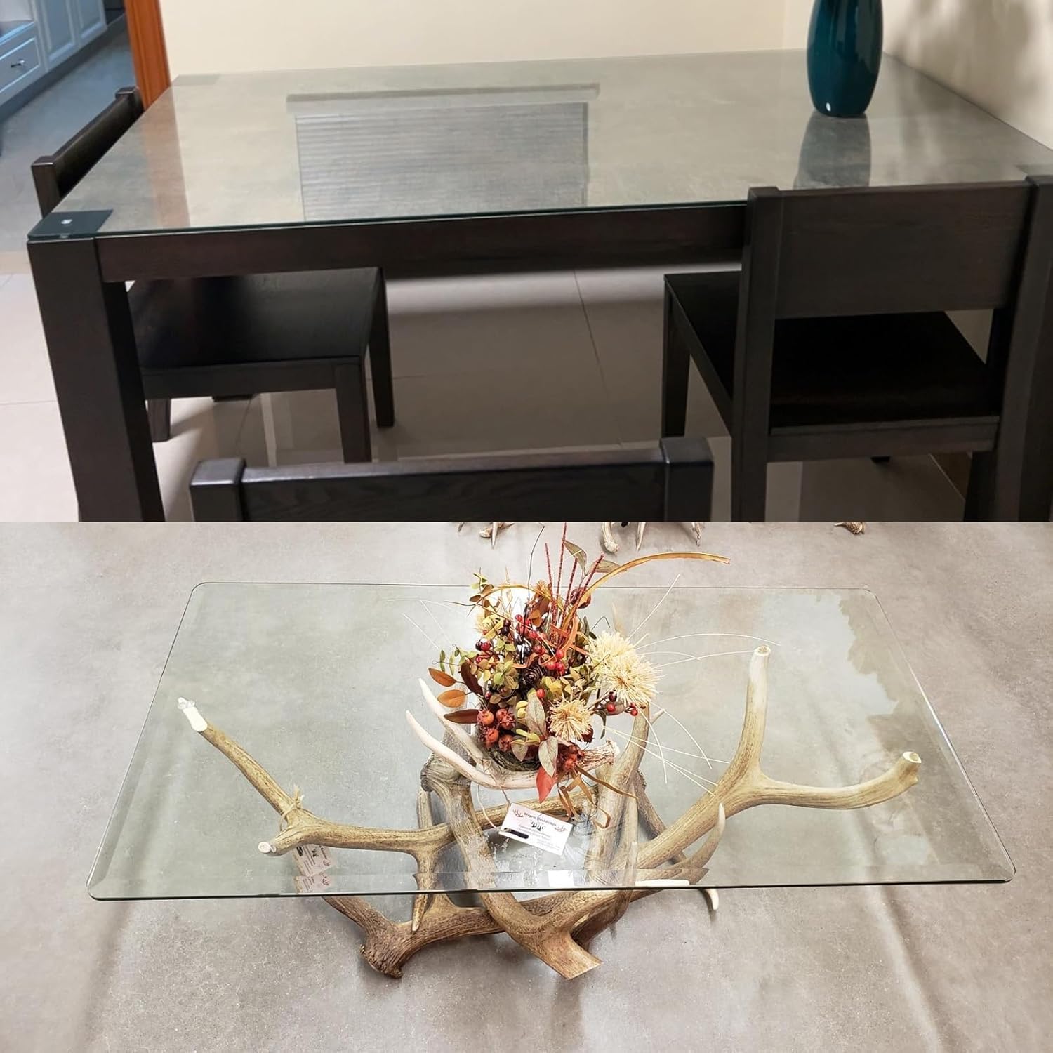 Rectangle/Square Glass Table Top, Transparent Tempered Glass Tabletop, Tempered Glass Table Top 8mm Thick, with Polished Edge, Ideal for Patio, Dining, Coffee, Side Table(30x30cm)