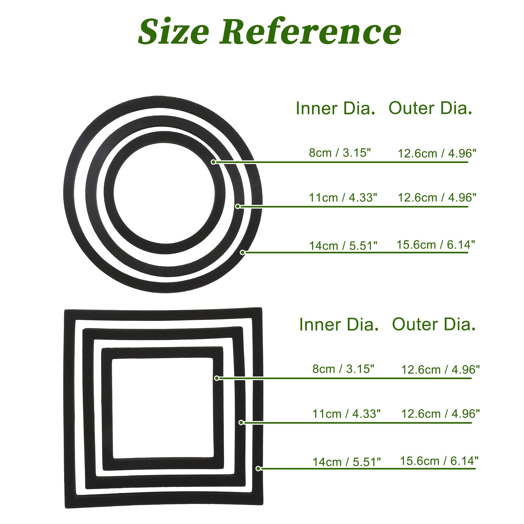 CAPASTEC Fish Feeding Ring, Floating Plant Corral, Aquarium Floating Plant Ring, Floating Ring Aquarium Feeding Ring, Fish Tank Plant Corral Set for Aquarium Accessories, 6pcs, Black