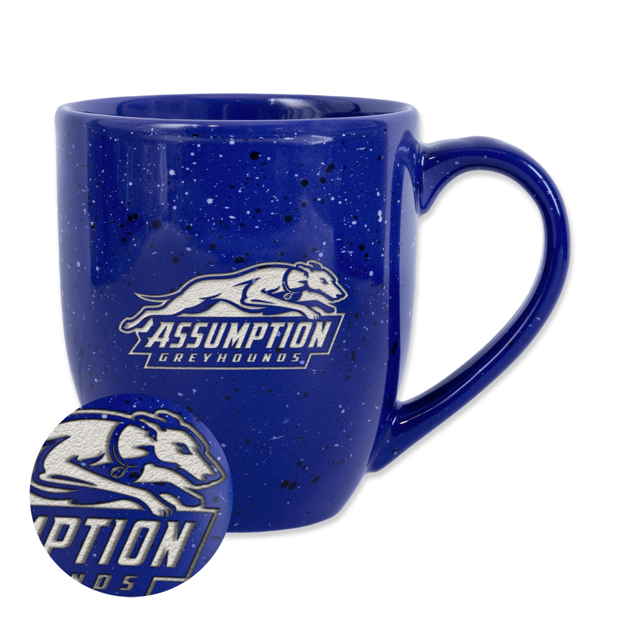 Tasse à café en céramique durable Rico Industries NCAA Greyhounds gris moucheté
