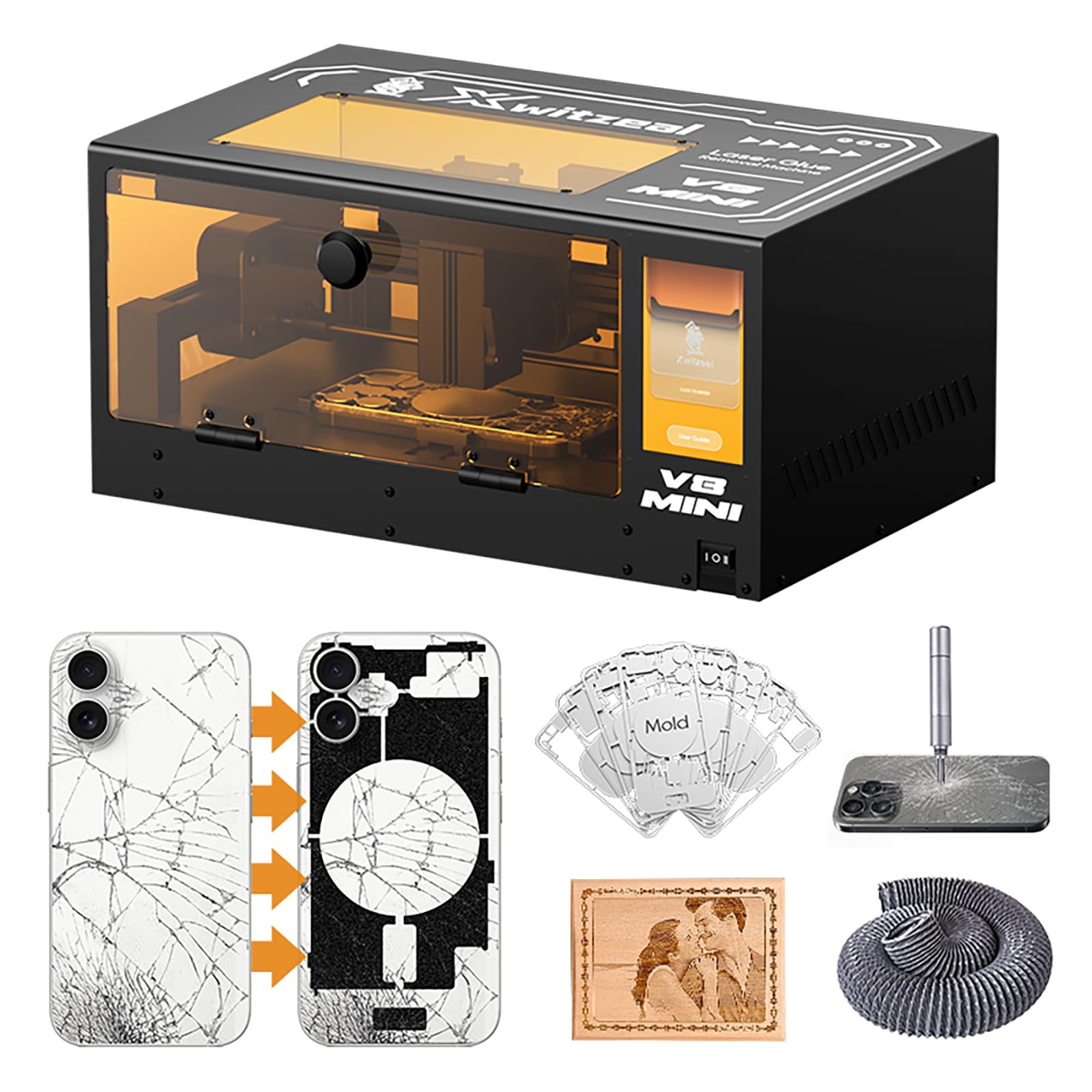 Amazon.com: ‌Xwitzeal V8MINI Laser Machine for iPhone 8-17 Pro Max
