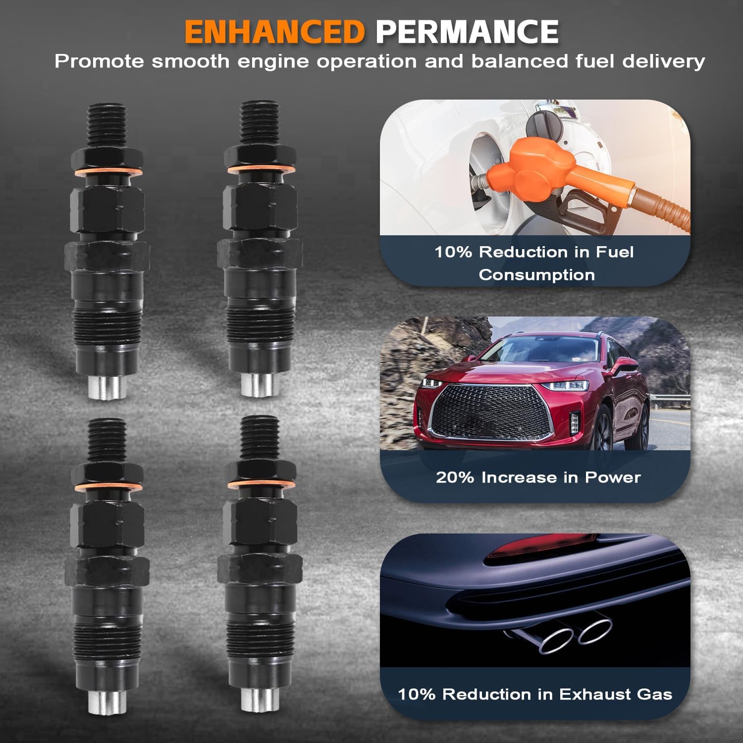 PANGOLIN MD196607 105148-1311 Fuel Injector 4PCS for Mitsubishi L400 L200 L300 4D56 Engine Aftermarket Parts