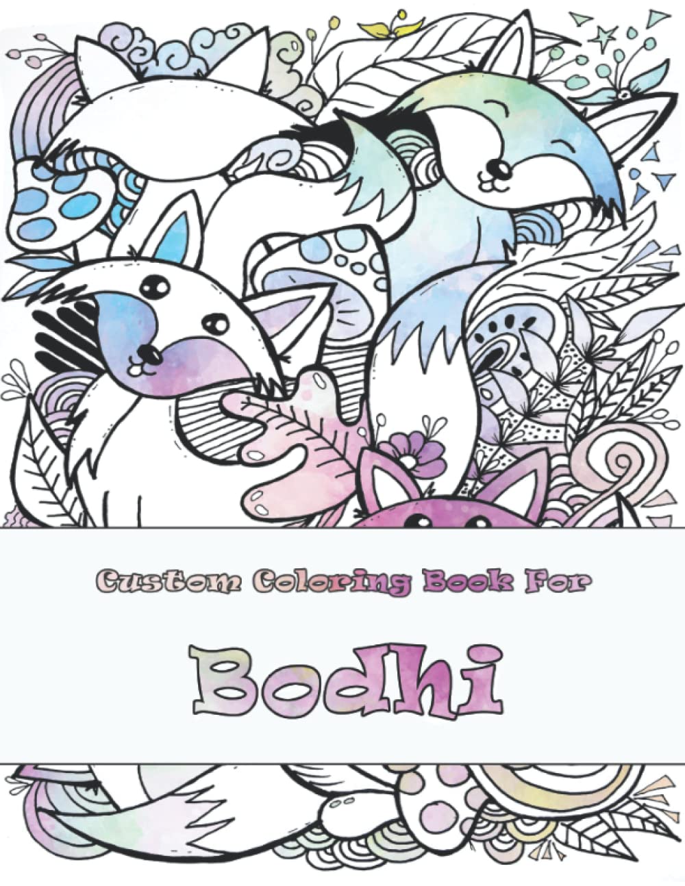 *New Item* Custom Name Coloring Book - Bodhi: Various Coloring Book Pages all featuring a custom name