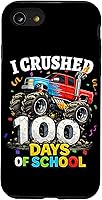 Vista 18 de I Crushed 100 Days of School - Monster Truck 100th Day Boys Case for iPhone 16