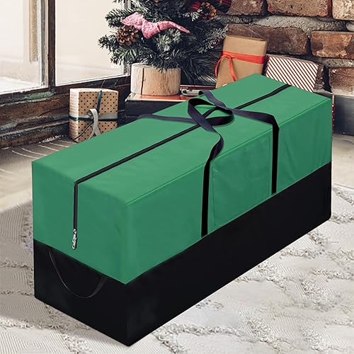 Bolsa de almacenamiento para árbol de Navidad, se adapta a árboles artificiales de hasta 8 pies de alto, caja de almacenamiento resistente con asas