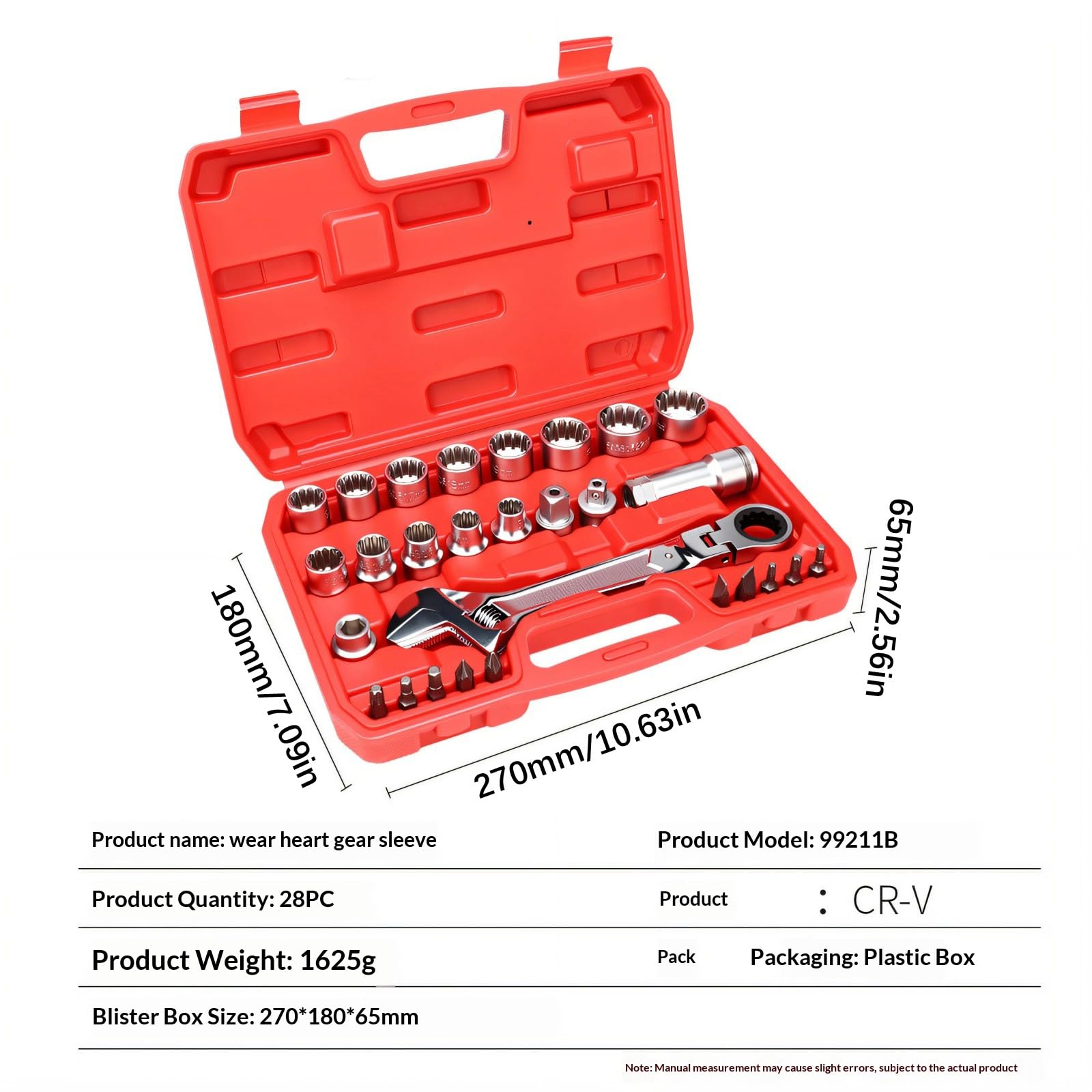 Set di chiavi a bussola a cricchetto bidirezionale, 12 punte, 8-24 mm, robusto set di cricchetto bidirezionale
