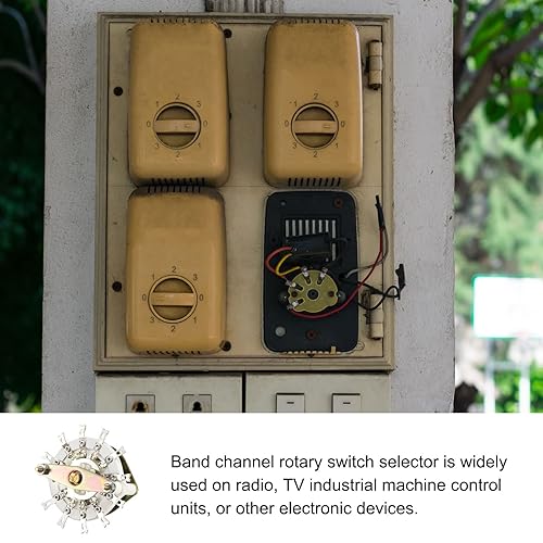 Miniatura 3 de Interruptor giratorio selector de banda 1P10T 1 polo 10 posiciones, 1 cubierta [para radio, TV, unidad de control de máquina industrial] - 1 unidad