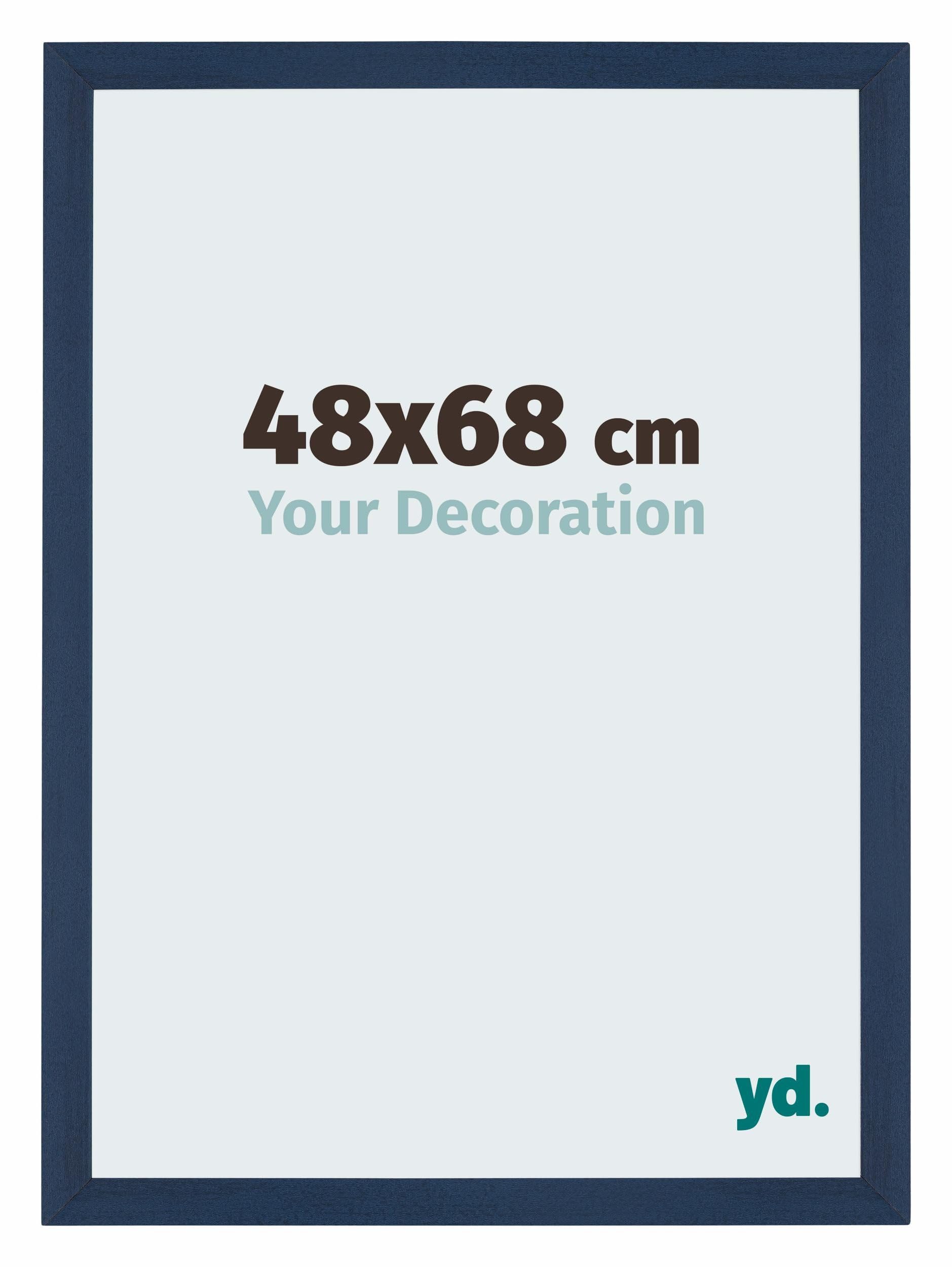 Your Decoration - Picture Frame 48x68 cm - Dark Blue Swept - Decorative Wall Frame in MDF with Antireflection - Frame 48x68 - Mura