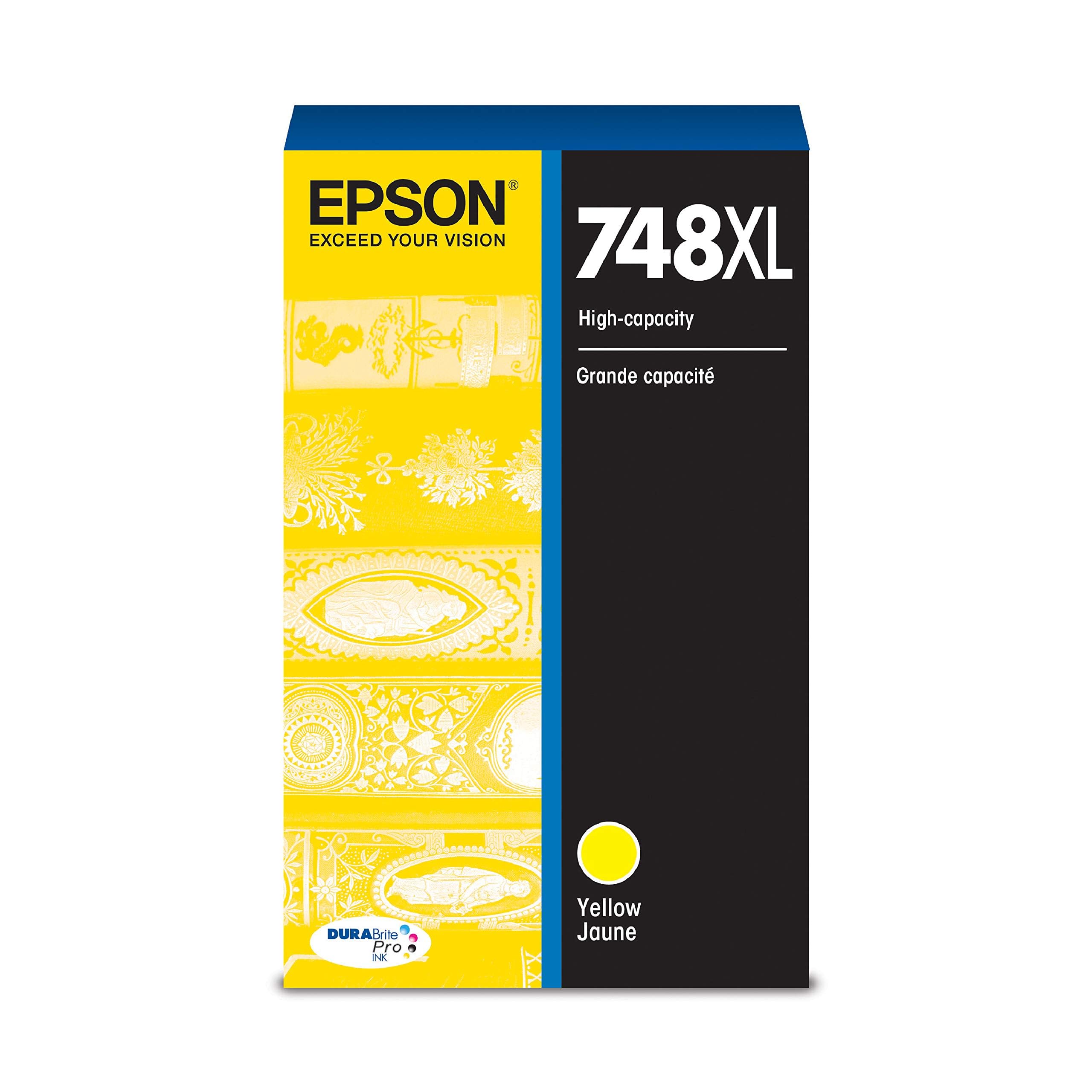 Epson 748 DURABrite Pro Cartuccia di inchiostro giallo ad alta capacità, resa 4000 (T748XL420)