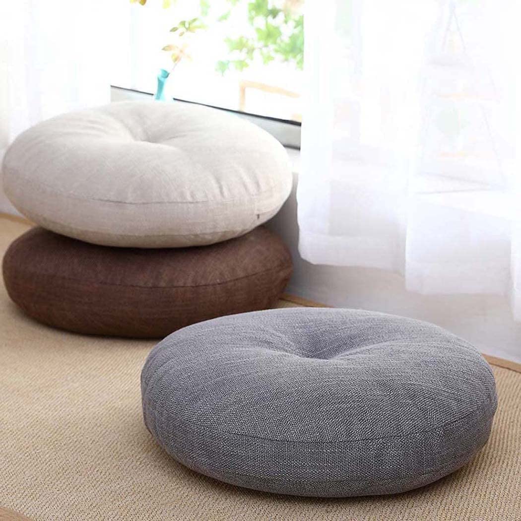 Thick Chair Seat Cushion Booster - Round Or Square, 45x45x10 Cm, Cotton Blend, 10 Colors (OEKO-TEX Certified)
