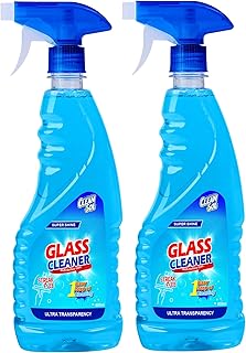 Cleansol Glass Cleaner Liquid Spray - 500 ml (Pack of 2 500 ml) Multi Surface Glass Cleaner (Pack of 2)