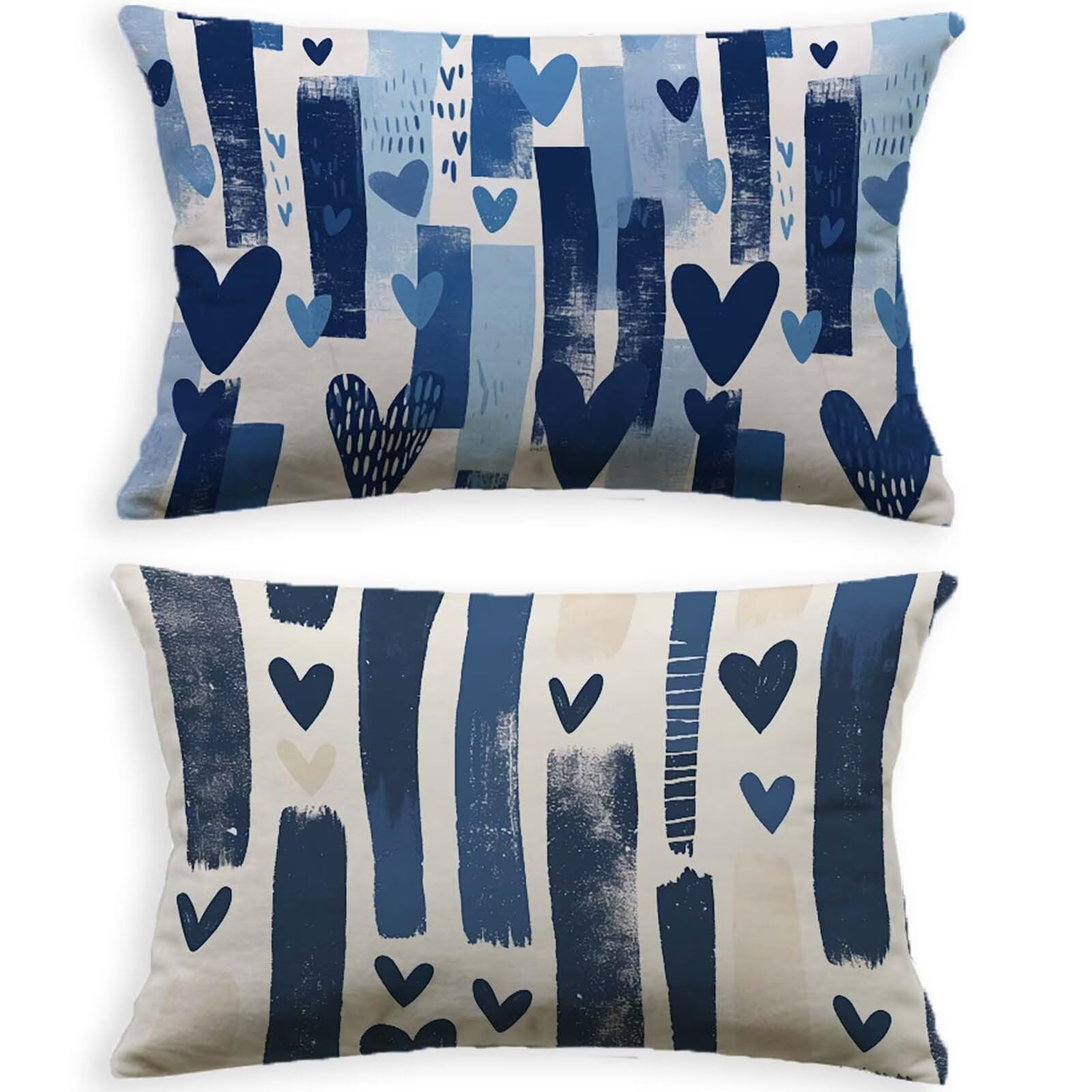Coussin bleu marine 70x90 en velours : fini les fermetures visibles qui griffent