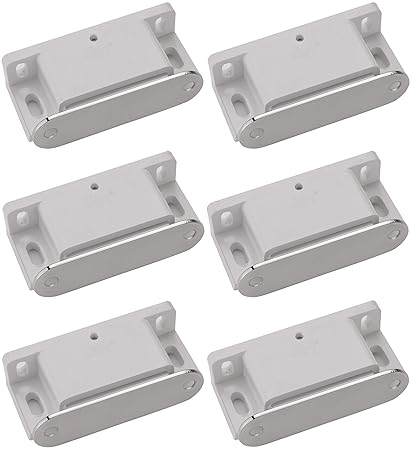 Axtry Pack of 6 Door Catcher/Door Magnet for Cabinet Cupboard Wardrobe Kitchen Bathroom Office / Door Closer Magnet / Size 55x29mm (White)