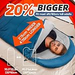 MEREZA 0 Degree Winter Sleeping Bag for Adults Kids with Pillow, Cold Weather Sleeping Bag for 4 Season Camping Hiking Backpacking Sleeping Bags for Big and Tall