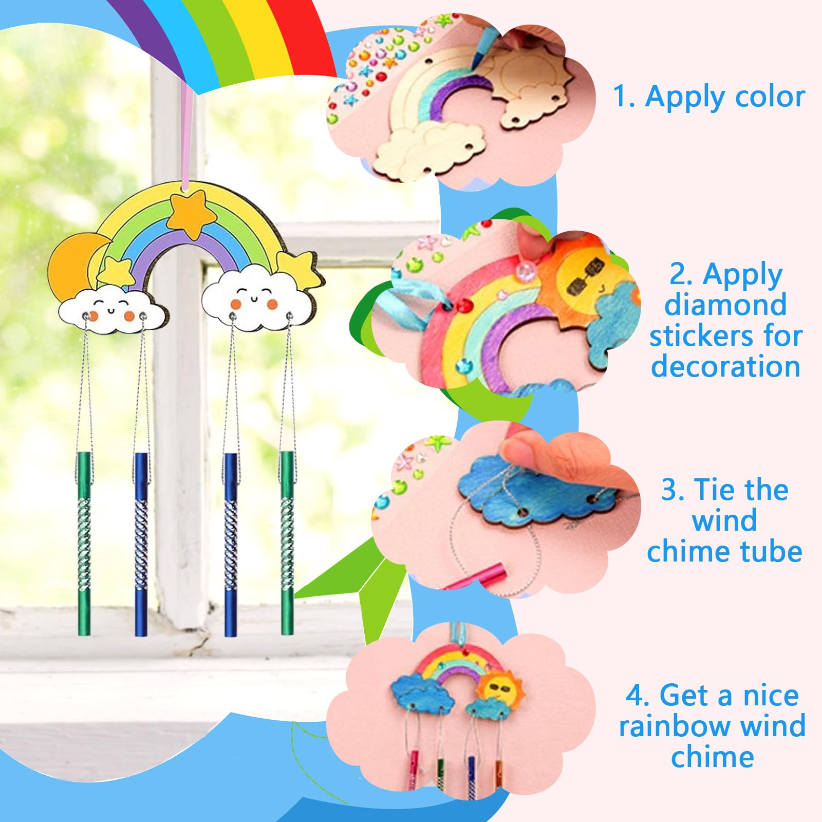Zestaw 12 Rainbow Carillion Wiatr dla dzieci