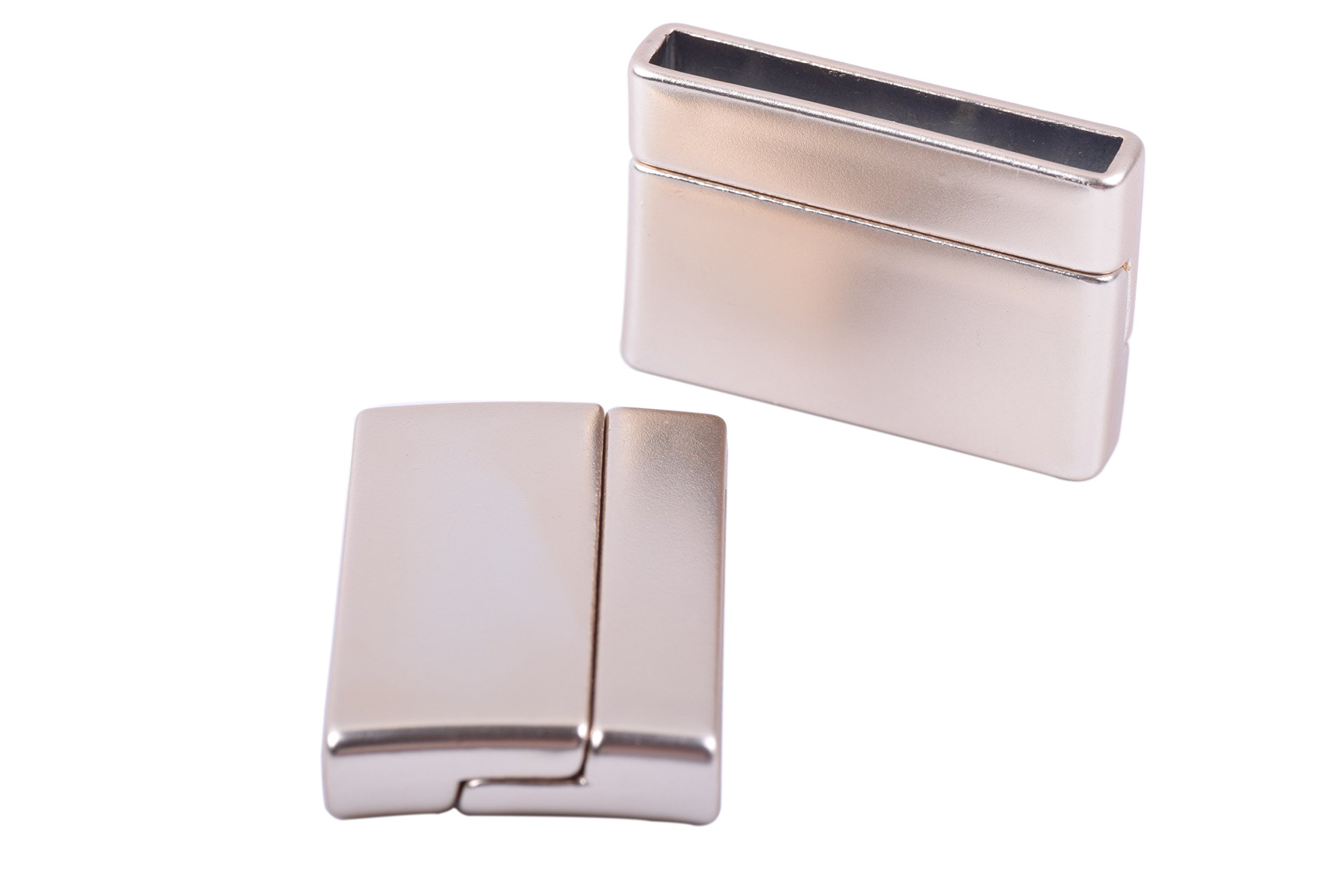 KONMAY 5 Sets 25.0x3.0mm Glue-in Style Flat Magnetic Clasps for Jewelry Making — image 1