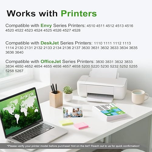Miniatura 3 de 63XL - Cartuchos de tinta de repuesto para HP 63 XL (negro, paquete de 2 unidades) funciona con HP63 3830 4650 4652 4655 5200 5252 5255 5258 4520
