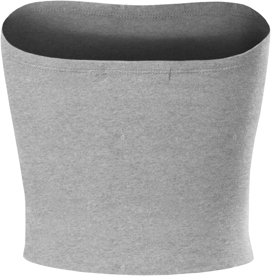 MixMatchy Women's Double Layered Basic Casual Strapless Backless Bandeau Bra Tube Tops - Image 3