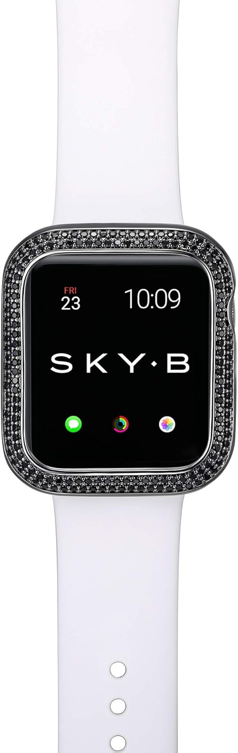 Get Discount 70% Price SkyB Double Halo Protective Jewelry Case for Apple Watch Series 1, 2, 3, 4, 5, 6, SE Devices - Black Color for 40mm Apple Watch