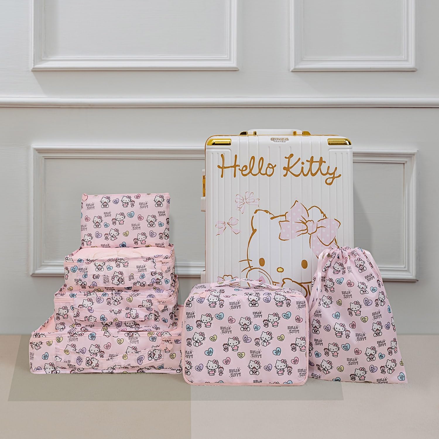 AmBealla 6 Set Travel Organizer,Packing Cubes for Travel Luggage Organizer Bags,Waterproof Pink Twill,Cute Packing Organizers for Business/Vacation,Women's Clothes Storage - Image 8